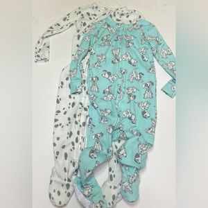 Disney Baby 2  Zip-Up Sleeper - Dalmatians - 18M Pajamas